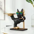 Statue Animal Sculpture Desk Storage Tray Art Crafts Entryway Key Holder Jewelry Earrings Tray for Bedroom Table Desk