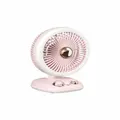Outdoor Mini Home Rotating Bobblehead Fan USB Charging Three Speed Large Wind FanWhite