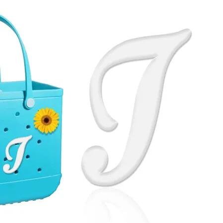 Letter Charms for Bogg Bag,Alphabet Lettering Accessories Charms Compatible with Bogg Bag Original All Models,Insert Decorative Letter for Handbag Beach Tote Bag (I)