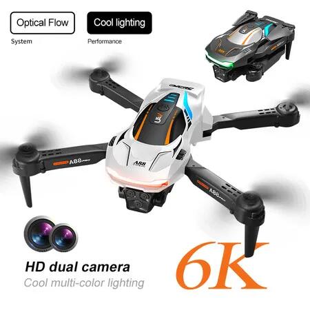 Drone 6K Dual Camera WIFI GPS Quadcopter Obstacle Avoidance Remote Control Aerial Photography White Foldable