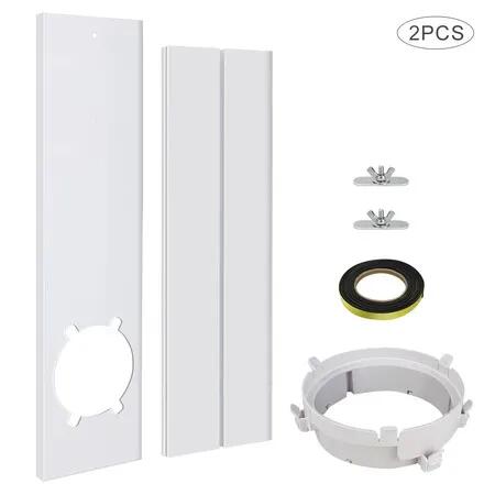 67-120cm Portable AC Window Kit Slide Rail Interlock Design Air Conditioning Outlet Accessories Vertical Horizontal Sliding Windows