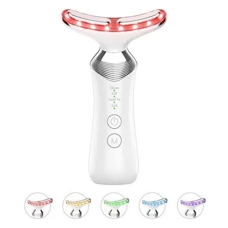 EMS Light Lifting LED Neck Massager Skin Care Electronic Essence Penetration Microcurrent Conduction Warming Lifting Pulse Induction