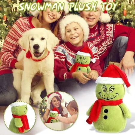 Christmas Grinch Plush Doll Green Hair Monsters Doll Christmas Decoration