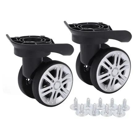 Luggage Suitcase Wheels Replacement Pair Universal Trolley Mute Double Row Trunk Spare Part Carry On Cabin Travel Accessory Durable