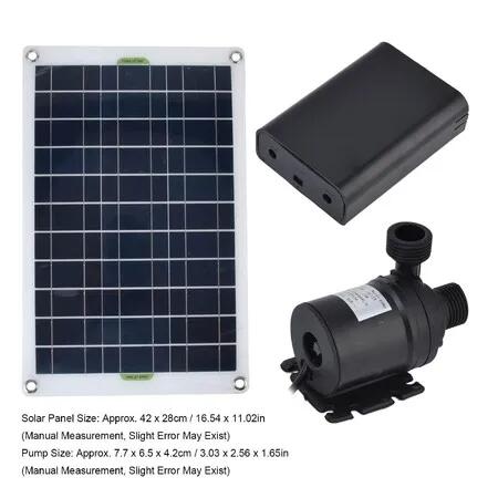 Solar Pond Pump 50W High Efficiency Fish Pond Garden Water Feature 12V Energy Powered Silicone Plastic Kit Eco Friendly Outdoor Decorations