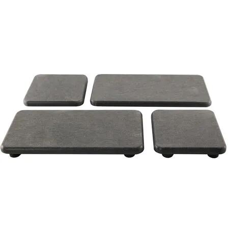 Dark Gray 4 PCS Diatomaceous Earth Set Absorbent Tray Soap Dish Hand Sanitizer Holder Plant Pot Drying Mat for Kitchen