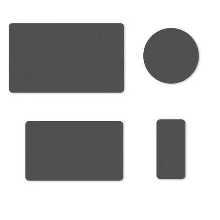 Gray 4 PCS Set PU Leather Diatom Mud Wash Pad Absorbent Sink Pad for Kitchen Bathroom Toothbrush Coaster