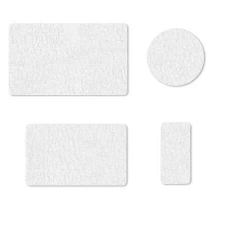 White 4 PCS Set PU Leather Diatom Mud Wash Pad Absorbent Sink Pad for Kitchen Bathroom Toothbrush Coaster