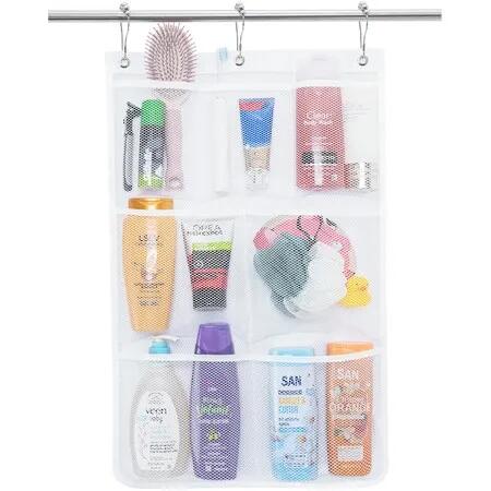 Mesh Shower Caddy,7 Pockets Hanging Shower Organizer with Quick Drying Mesh Portable Space Saving Bathroom Organizer to Hold Soap,Shampoo