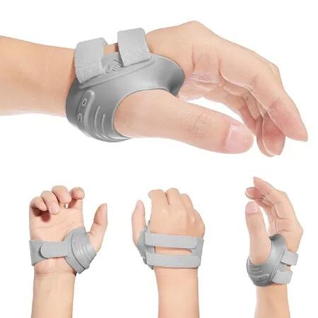CMC Thumb Brace Thumb Splint Comfortable,for Osteoarthritis,Tendonitis,Arthritis,CMC Joint Thumb Arthritis Brace (Left Hand,Small,Grey)