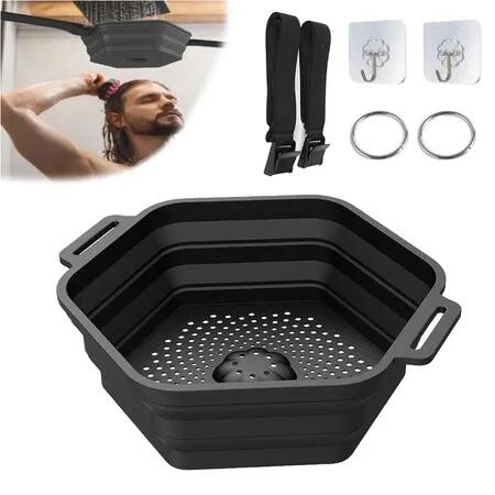 Ice Shower Rapid Cooling Portable Ice Bath Barrel Silicone Foldable Ice Bath Chiller For Athletes Relax Bathroom Accessories Color Black