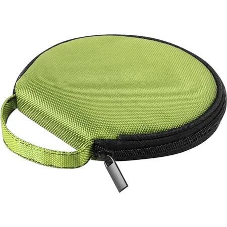 20 Capacity CD DVD Case Holder Portable Wallet Storage Organizer, Protective Storage Holder for Car Travel, Green