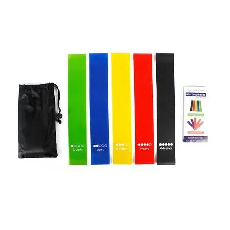 5 Pcs Yoga Resistance Band 5 Resistance Levels Strength Fitness Elastic Band Squat Bands,Yoga Fitness Training Equipment