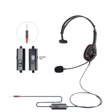 Single Ear for Laptop Cell Mobile Phone Noise Cancelling Headset Call Center Office Volume Control Headset Earphone Customer Service