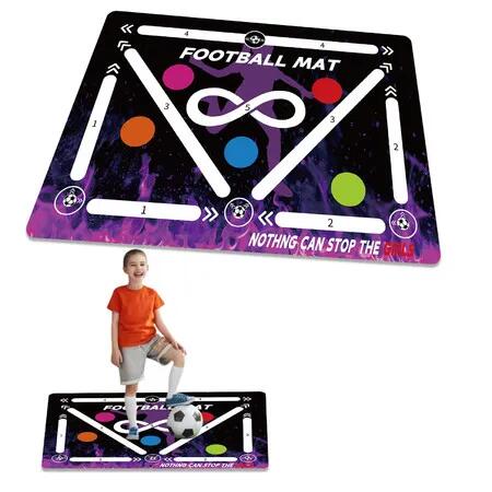 Soccer Training Mat,Agility Football Footwork Training Equipment Mat,Anti-Slip Silent Soccer Mat,Colorful