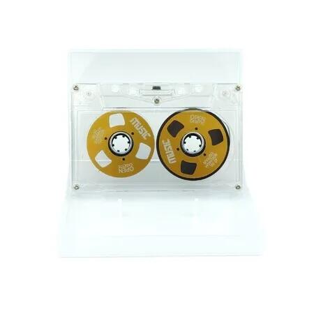 Blank Cassette Tape, 50 Minutes Recording, Normal Bias Double Sided, Metal Sound Cassette Tape with Transparent Box