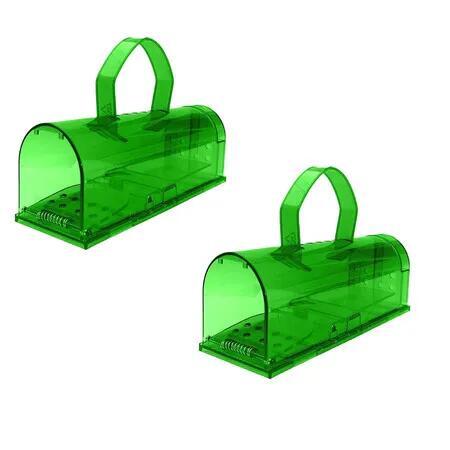 2 Pcs Humane Mouse Traps No Kill Live Catch and Release, Reusable, Easy to Use and Clean, No Touch Release, Sensitive