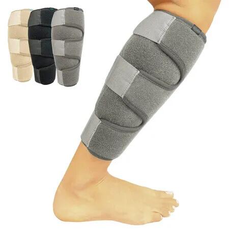 1 Pack Adjustable Shin Splint Support, Lower Leg Compression Wrap Increases Circulation, Reduces Muscle Swelling, Calf Sleeve for Men and Women (Grey)