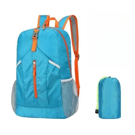 Foldable Hiking Backpack,Packable Ultra Lightweight Hiking Backpack,For Men Women Travel Camping Outdoor Backpack Color Light blue