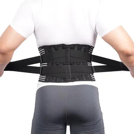 Lower Back Support Belt Lumbar Support Waist Aid for Relax Back 7 Back Support Belt Prevent Damage Soft Breathable Mesh Fabric Size S