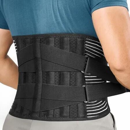Back Braces for Lower Back with 6 Stays,Breathable Back Support Belt,Anti-skid lumbar support belt with 16-hole Mesh for sciatica Size:Medium