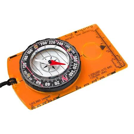 Orienteering Compass, Advanced Scout Compass for Hiking, Camping, and Backpacking, Best Survival Gifts for Kids, Orange