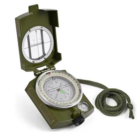 Compass, Hiking Compass for Survival with Lensatic, Waterproof Durable and Pocket Sized