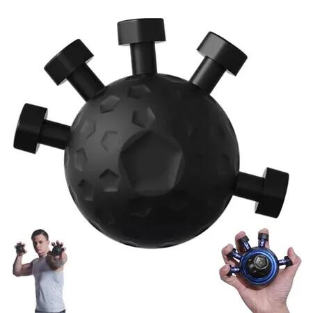 Finger Grip Strengthener Finger Exerciser, Silicone Grip Strength Trainer, Adjustable Hand Grip Strengthener, Black