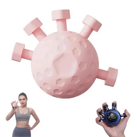 Finger Grip Strengthener Finger Exerciser, Silicone Grip Strength Trainer, Adjustable Hand Grip Strengthener, Pink