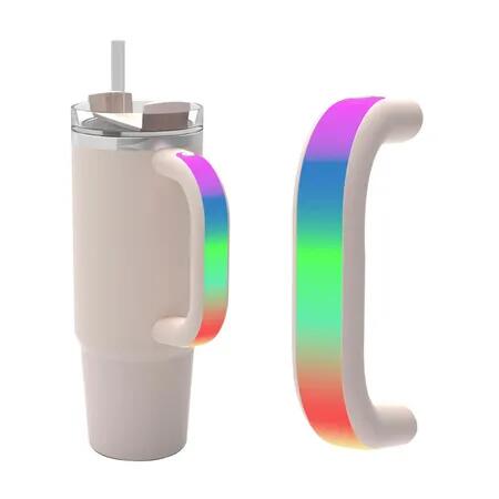 Pink 6 Colors LED LightUp Tumbler Handle for 40oz 30oz Cups Rechargeable Waterproof Not Included Cup