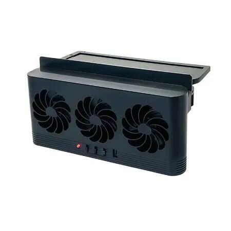 Black Solar Car Exhaust Fan USB Interface Summer Car Cooler Air Circulator