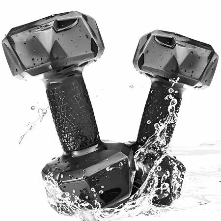 2 Set Water Weights for Pool Exercise,Upgraded PE Water Dumbbells Pool Resistance,Water Aerobics Equipment with Non-slip Handle,Black