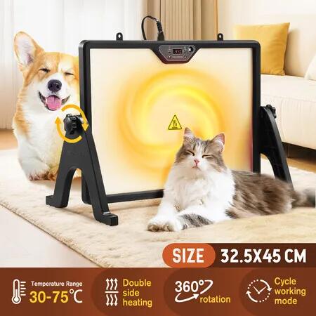 Chick Brooder Heating Plate Chicken Coop Heater Chook Brooding Warmer Heat Adjustable Temperature Lamp for Poultry Duck Quail Bird House Box Cage 180W