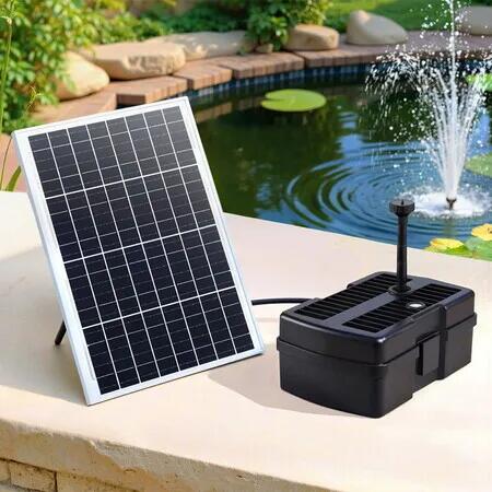 Gardeon Solar Submersible Water Pond Fountain Pump with Filter Box 6FT 1190L/H