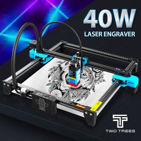 Laser Engraver Cutter Engraving Cutting Machine for Wood Acrylic Paper Leather Etching Marking Etcher 40W High Precision