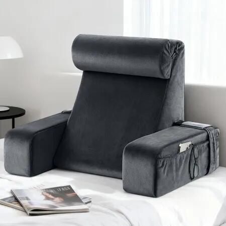 Bed Backrest Pillow Set Back Neck Support Arm Rest Cushion Lounge Reading Sit Up Sofa Couch Nursing Comfortable Husband Chair Detachable Arms Covers
