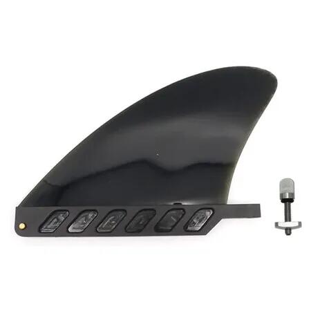 4.6inch Soft Surf Fin for Surf Boards, SUP Paddleboards or Water SUP with Tool fin Screw, Black