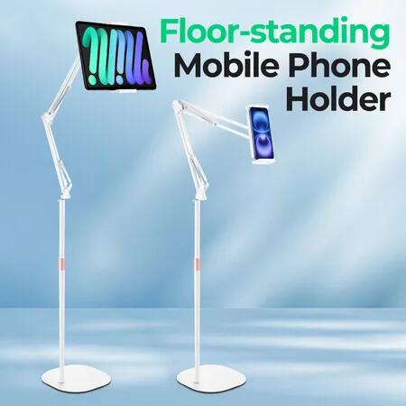 Tablet Floor Stand Kindle Mobile Phone Holder 175cm Hands Free Adjustable Universal Overhead Bed Clip iPhone iPad Switch 4.7 to 11 Inch Screen Devices