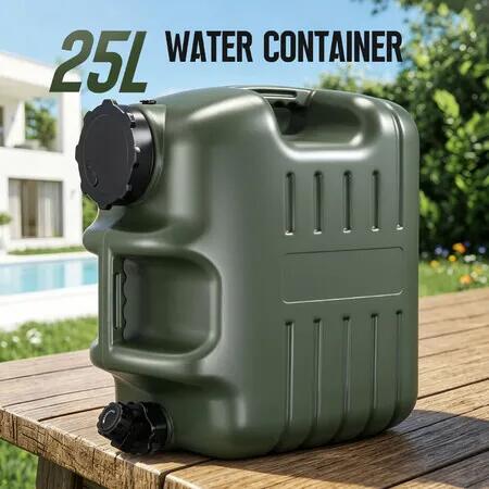 25L Camping Water Container Bucket with Tap Food Grade Jerry Can Portable Caravan Drinking Storage Tank Jug Carrier Outdoor Hiking Picnic Emergency