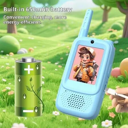 Video Walkie Talkies Kids 2 Pack Rechargeable WiFi Indoor Outdoor Toys Game Party Camping Christmas Birthday Gift COL Blue Pink