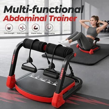 Ab Machine Sit Up Exercise Equipment Abdominal Crunch Core Workout Adjustable Resistance Gym Fitness Stomach Full Body Muscle Strength Training 150KG