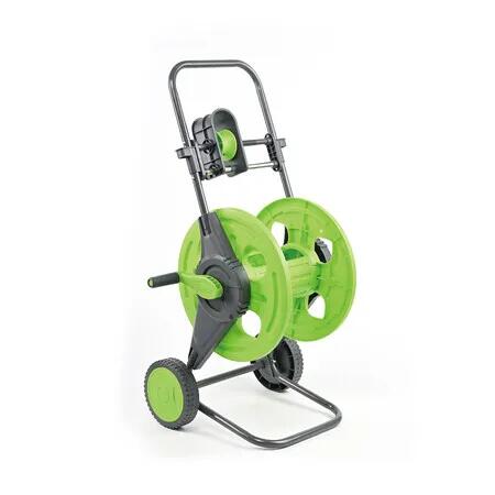 Garden Hose Reel Cart Heavy Duty Metal Watering Pipe Holder Stand Rolling Trolley Storage Wheel Outdoor Lawn Irrigation Portable Winder Wash Equipment