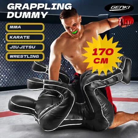 170cm Grappling Dummy MMA Wrestling Jiu Jitsu Boxing Punching Unfilled Karate Kickboxing UFC BJJ Judo Practice Bag Kicking Training Mannequin Genki