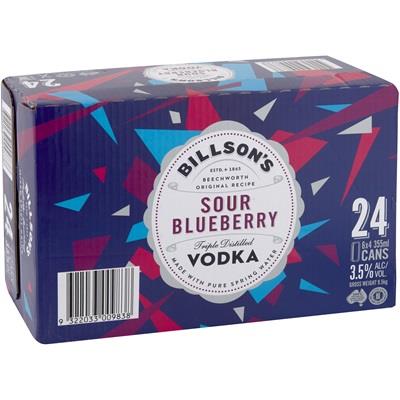 Billson's Sour Blueberry Vodka Mixed Drink Can 355mL