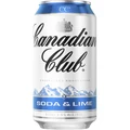 Canadian Club Soda & Lime Can 375mL
