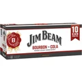 Jim Beam White & Cola Can (10 Pack)