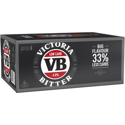 Victoria Bitter Low Carb Bottle 375mL