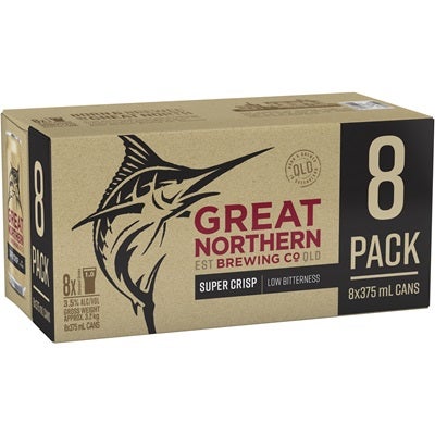 Great Northern Super Crisp Lager 8pk Can 375mL
