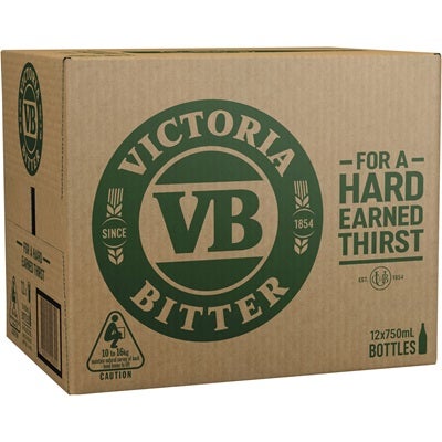Victoria Bitter Bottle 750mL