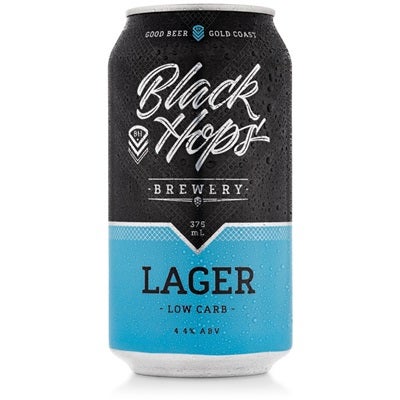 Black Hops Low Carb Lager Can 375mL